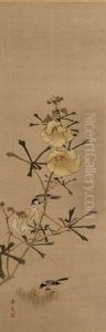 Ink And Color On Silk Painting by Matsumura Keibun