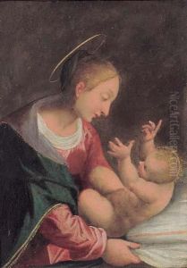 Madonna Con Bambino by Lubin Baugin