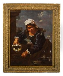 Donna Che Risciacqua I Bicchieri