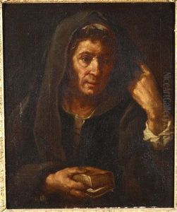 Ritratto Di Anziana Con Libro by Bernhard Keil, Monsu Bernardo