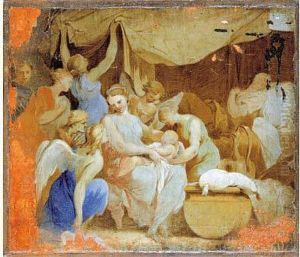 La Naissance De La Vierge by Lubin Baugin