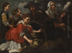 Filatrice E Raccoglitori Di Erbe by Bernhard Keil, Monsu Bernardo