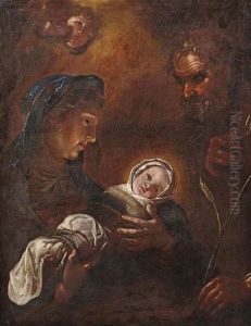 Die Heilige Familie Mit Dem Christusknaben by Bernhard Keil, Monsu Bernardo