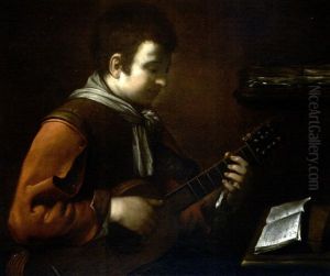 Le Jeune Guitariste by Bernhard Keil, Monsu Bernardo