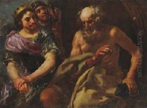 Alexander Der Grose Besucht Diogenes by Bernhard Keil, Monsu Bernardo