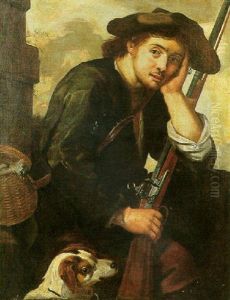 A Huntsman Resting With His Dog