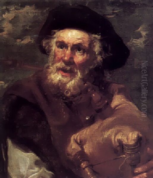 A Bearded Man With A Bagpipe - view 1