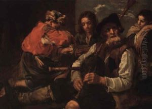 Four Peasants In A Landscape: Allegory Of Hearing And Sight Four Peasants In A Landscape: Allegory Of Hearing And Sight
