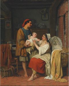 The New Born by Charles Baugniet