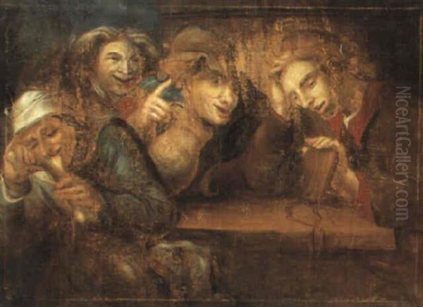 Tavern Interior With Figures Gloating Over A Penniless Boy - view 1