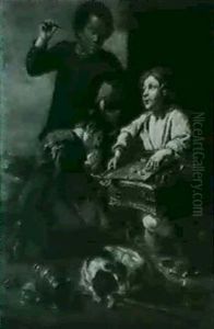 Young Boys Playing Dice