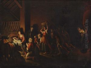 The Adoration Of The Shepherds - The Adoration Of The Kings by Johann Keil