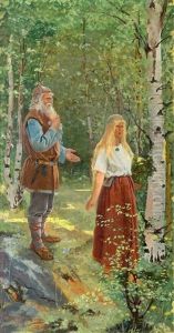 Vainamoinen And Aino by Sigfrid August Keinanen