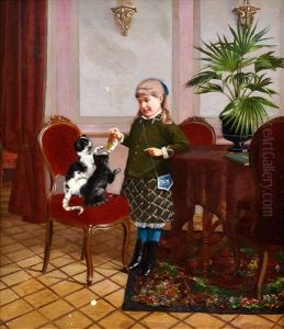 A Girl With Cats A Girl With Cats