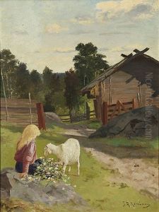Girl And A Lamb Girl And A Lamb