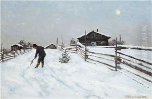 Winter Landscape by Sigfrid August Keinanen