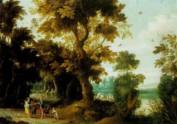 Wooded Landscape With A Fortune Teller - view 1