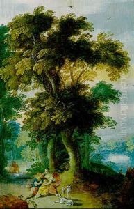 Waldlandschaft Mit Venus Und Adonis by Alexander Keirincx
