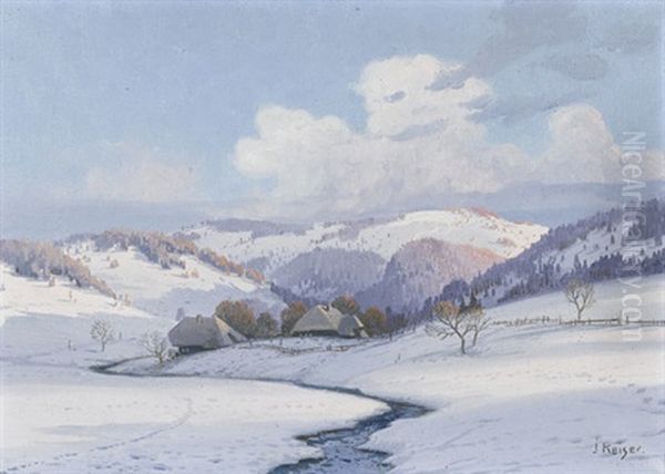 Winter Im Inneren Emmental Mit Bauernhausern - view 1