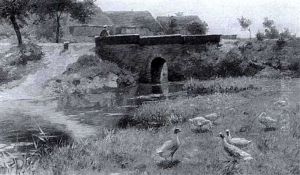Flusslauf Mit Steinerner Bogenbrucke by Otto Keitel