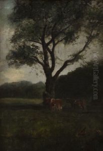 Two Cows In A Landscape Two Cows In A Landscape