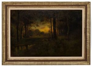 Sunset Through The Trees by William Keith