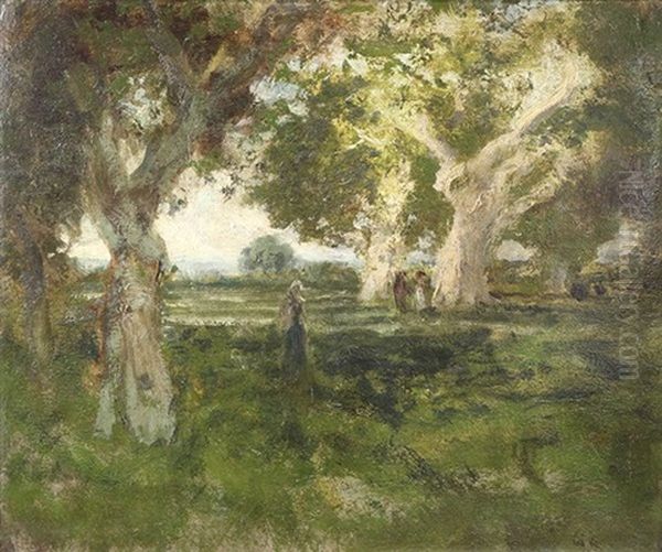 Figures In A Forest Clearing - view 1