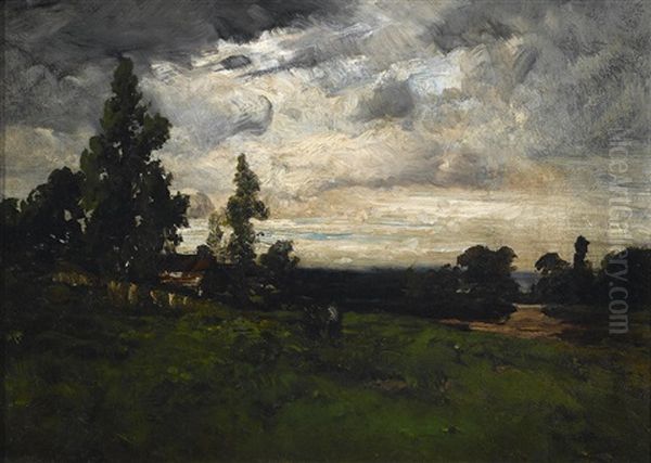 A Pastoral Landscape With Figures By A Cottage - view 1