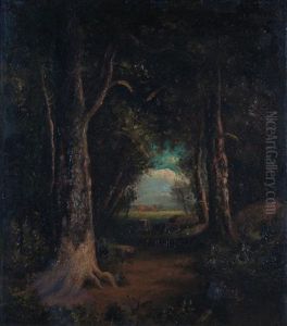 Cattle In Forest by William Keith