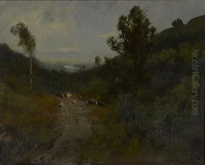Cows Along A Path by William Keith