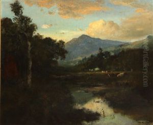 California Landscape With Mountains Beyond by William Keith
