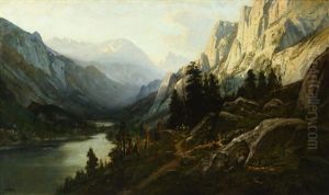 Riders Beside A Sierra River