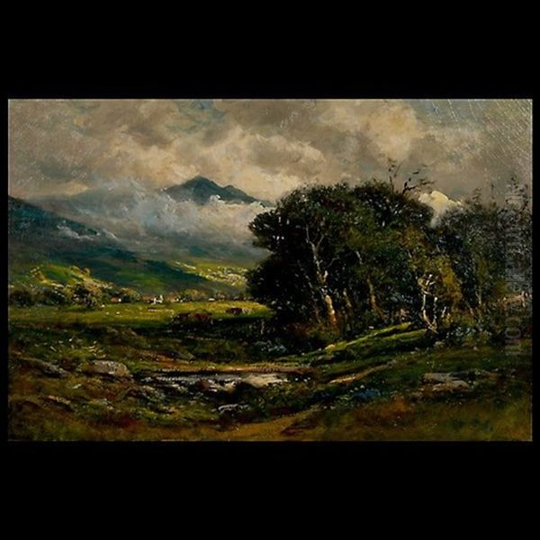 Green Valley Landscape With Cows - view 1