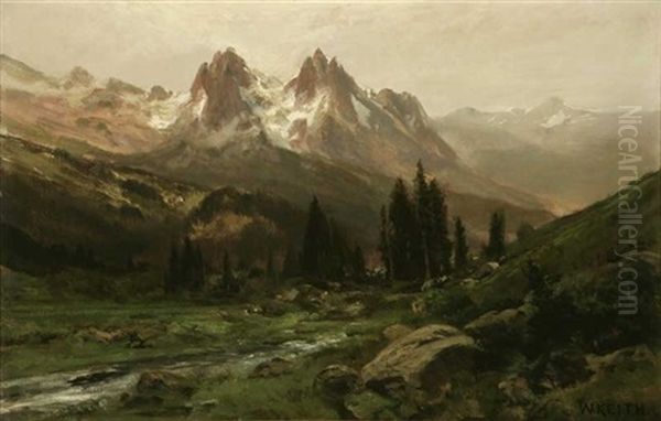 Stream In Sierra Nevada Mountain Landscape - view 1