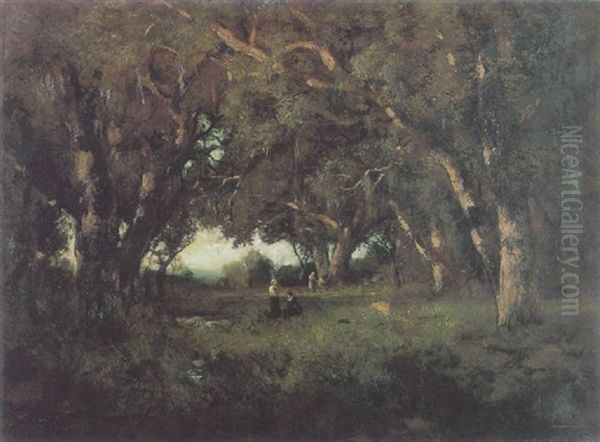 Two Figures In The Woods - view 1