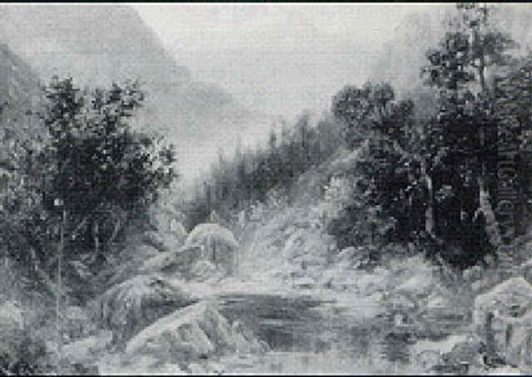 Landscape With Mountain Stream - view 1