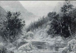 Landscape With Mountain Stream by William Keith