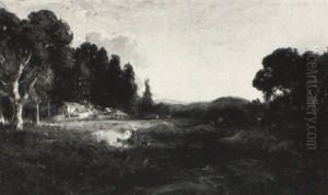 Figures In The Fields by William Keith