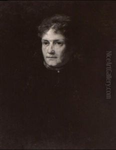 Portrait Of The Artist's Wife by William Keith