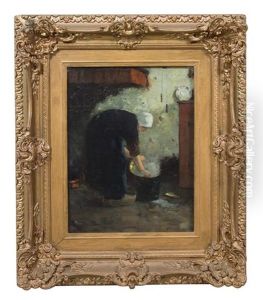 Woman In Interior by William Castle Keith