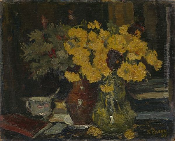 Still Life With Flowers And Books - view 1
