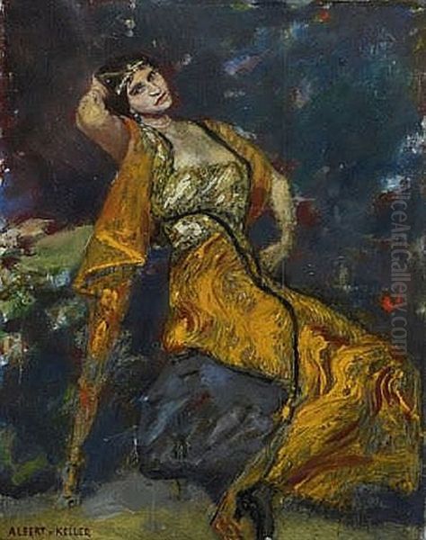 Dame Im Gelben Kleid - view 1