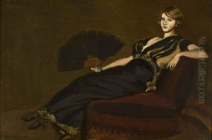 Elegante A L'eventail by Albert von Keller