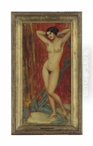 Standing Female Nude by Albert von Keller