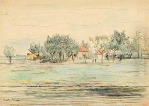 Hollandische Landschaft Mit Gehoft by Paul Baum