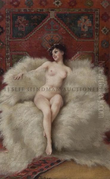 Reclining Nude On A Fur Pelt - view 1