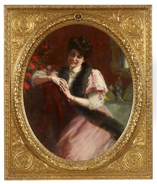 Portrait Of A Lady With A Fur Stole - view 1