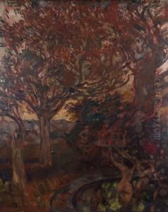 Zeremonie Im Wald by Albert von Keller