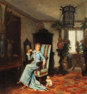 Interieurszene by Albert von Keller