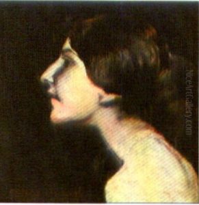 Bildnis Im Profil Nach Links (anni Soldner) by Albert von Keller